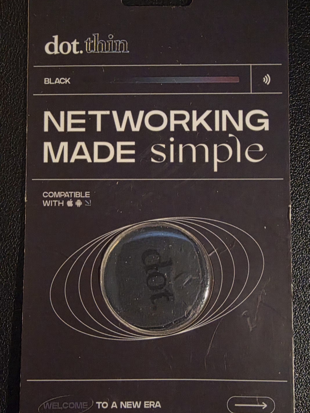 dot.thin NFC Smart Sticker Black – Networking Made Simple – New Sealed